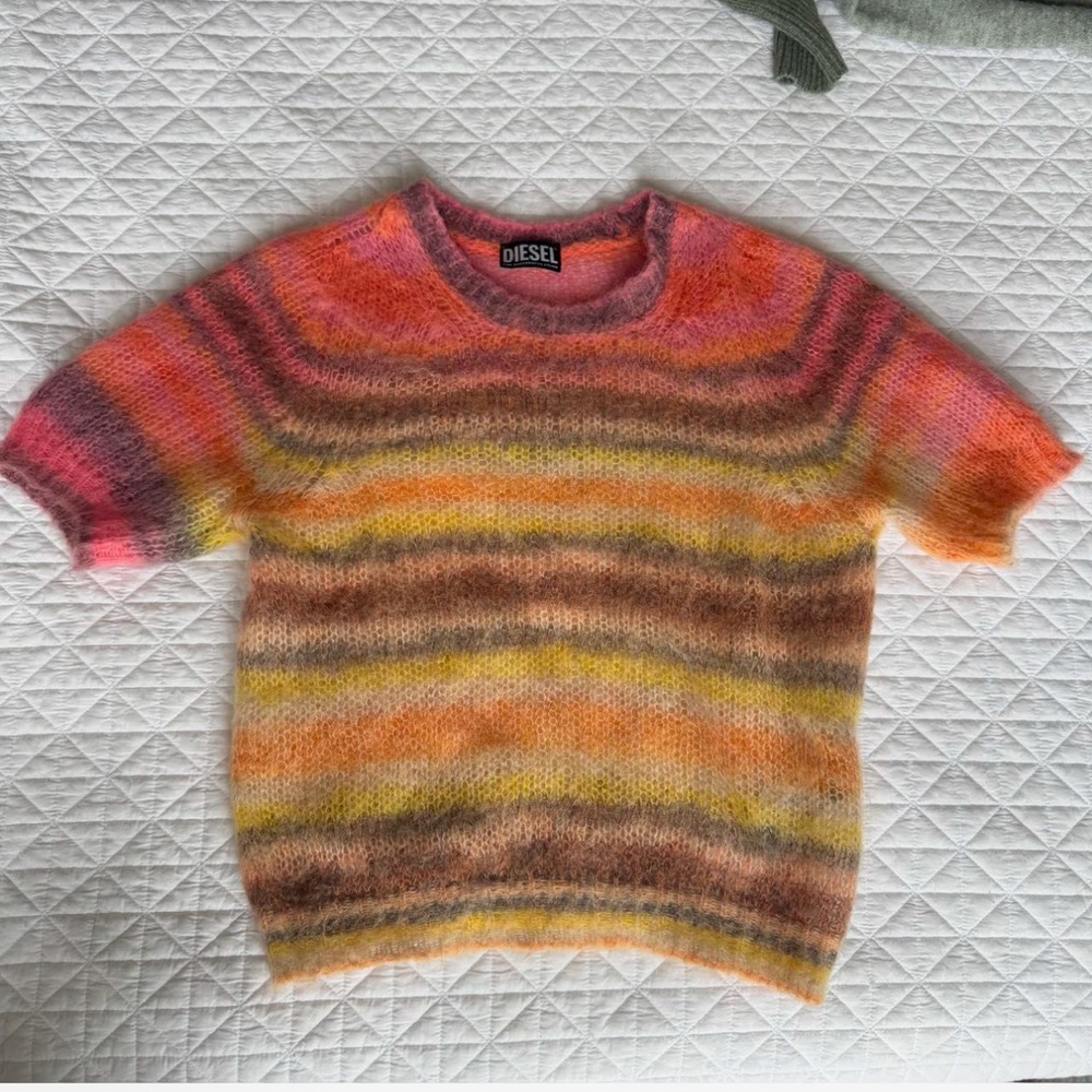 Diesel M-Icaela rainbow short sleeve sweater